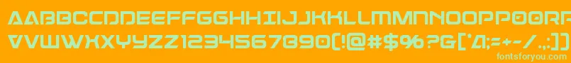 Dameroncond Font – Green Fonts on Orange Background