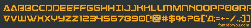 Dameroncond Font – Orange Fonts on Black Background
