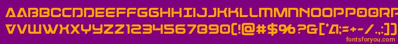 Dameroncond Font – Orange Fonts on Purple Background