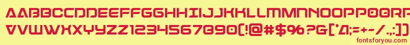 Dameroncond Font – Red Fonts on Yellow Background