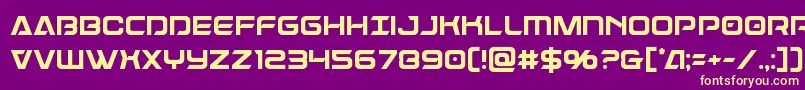 Dameroncond Font – Yellow Fonts on Purple Background