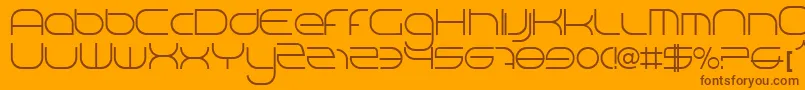 Шрифт Bnniv5000 – коричневые шрифты на оранжевом фоне