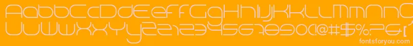 Bnniv5000-Schriftart – Rosa Schriften auf orangefarbenem Hintergrund