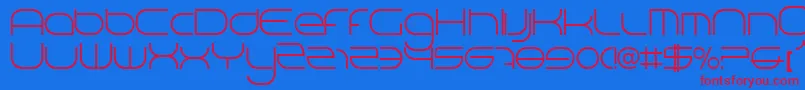 Bnniv5000 Font – Red Fonts on Blue Background