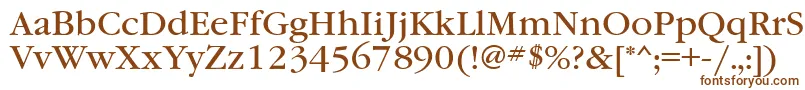 Garamondbookett Font – Brown Fonts on White Background
