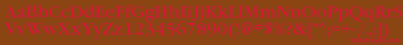Шрифт Garamondbookett – красные шрифты на коричневом фоне
