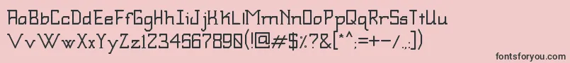 フォントSbmodernstdBold – ピンクの背景に黒い文字