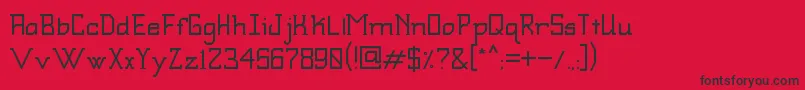 フォントSbmodernstdBold – 赤い背景に黒い文字