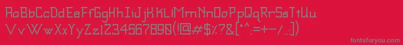SbmodernstdBold Font – Gray Fonts on Red Background