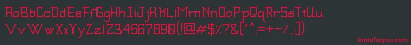 SbmodernstdBold Font – Red Fonts on Black Background