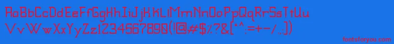 SbmodernstdBold Font – Red Fonts on Blue Background