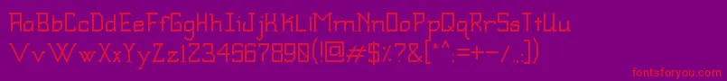 SbmodernstdBold-fontti – punaiset fontit violetilla taustalla
