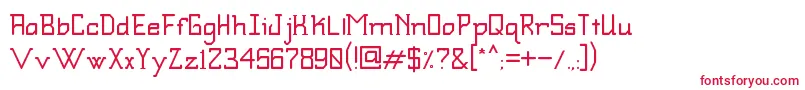 フォントSbmodernstdBold – 赤い文字