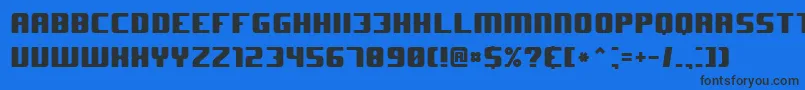 J Font – Black Fonts on Blue Background