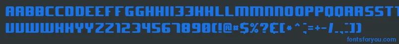 J Font – Blue Fonts on Black Background