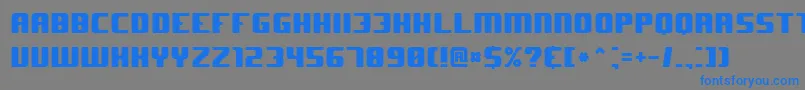 フォントJ – 灰色の背景に青い文字