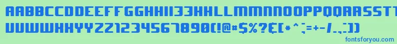 J Font – Blue Fonts on Green Background