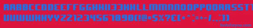 J Font – Blue Fonts on Red Background