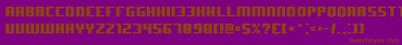 J Font – Brown Fonts on Purple Background