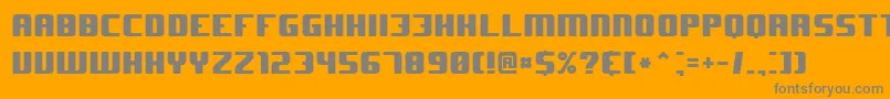 J Font – Gray Fonts on Orange Background