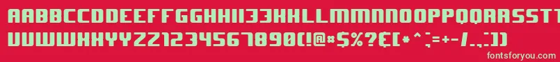 J Font – Green Fonts on Red Background