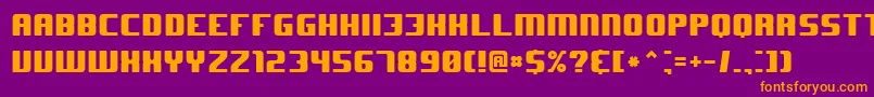 J Font – Orange Fonts on Purple Background