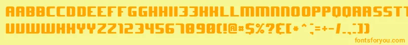 J Font – Orange Fonts on Yellow Background