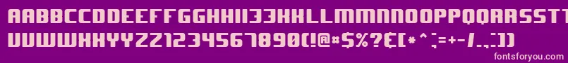 J Font – Pink Fonts on Purple Background