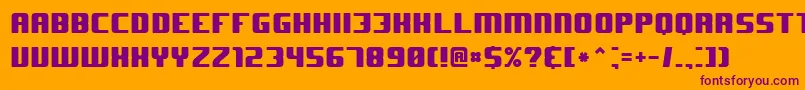 J Font – Purple Fonts on Orange Background