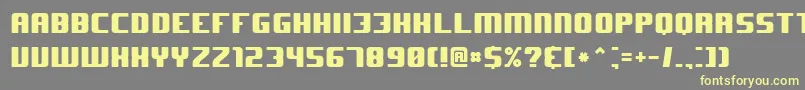 J Font – Yellow Fonts on Gray Background
