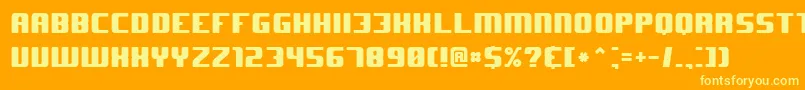 J Font – Yellow Fonts on Orange Background