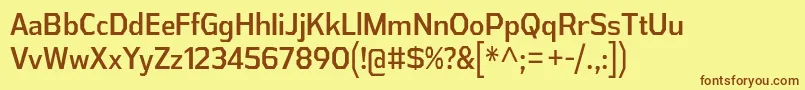 Шрифт AthabascaCdRg – коричневые шрифты на жёлтом фоне
