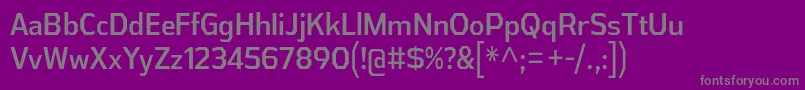 Czcionka AthabascaCdRg – szare czcionki na fioletowym tle