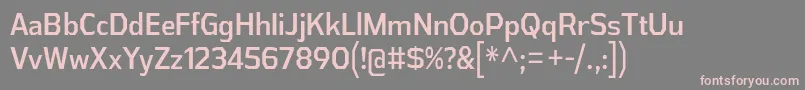 フォントAthabascaCdRg – 灰色の背景にピンクのフォント