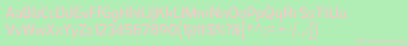 AthabascaCdRg Font – Pink Fonts on Green Background