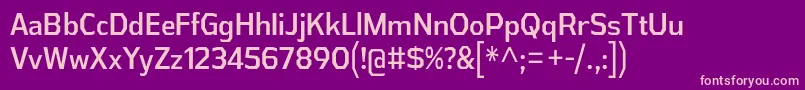 AthabascaCdRg Font – Pink Fonts on Purple Background