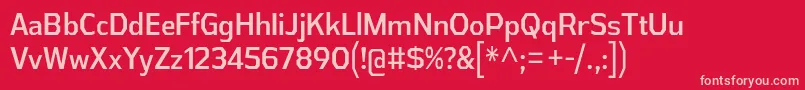 AthabascaCdRg Font – Pink Fonts on Red Background