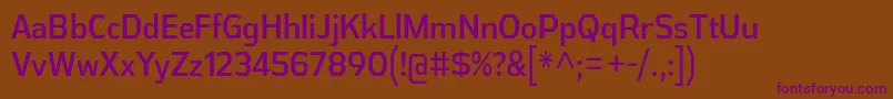 AthabascaCdRg Font – Purple Fonts on Brown Background