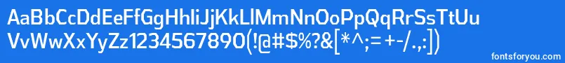 AthabascaCdRg Font – White Fonts on Blue Background