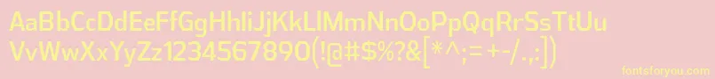 AthabascaCdRg Font – Yellow Fonts on Pink Background
