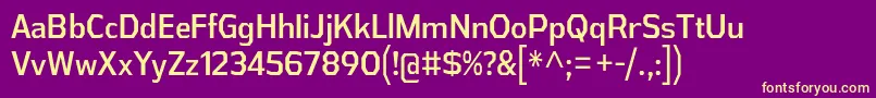 Шрифт AthabascaCdRg – жёлтые шрифты на фиолетовом фоне