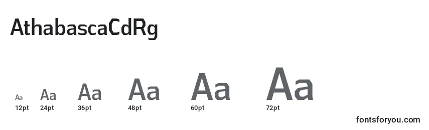 AthabascaCdRg Font Sizes