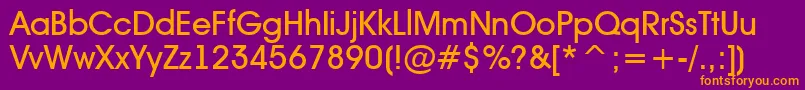 Avant23 Font – Orange Fonts on Purple Background