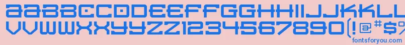 SpaceraLtRegular Font – Blue Fonts on Pink Background