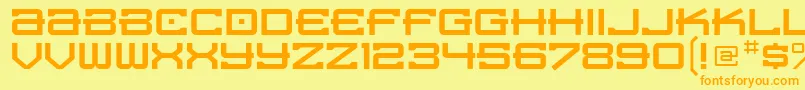 SpaceraLtRegular Font – Orange Fonts on Yellow Background