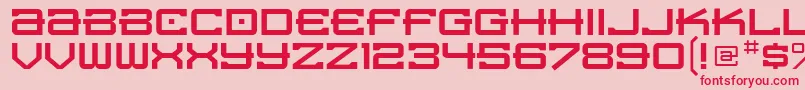 SpaceraLtRegular Font – Red Fonts on Pink Background