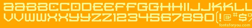 SpaceraLtRegular Font – Yellow Fonts on Orange Background