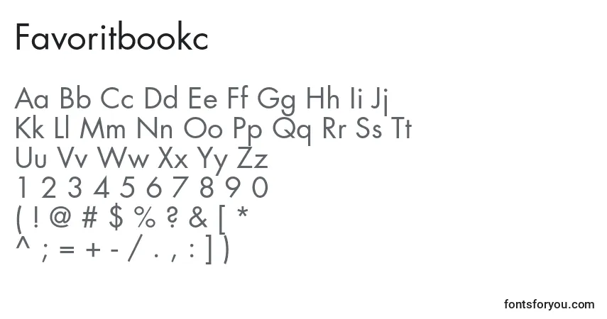 Fuente Favoritbookc - alfabeto, números, caracteres especiales