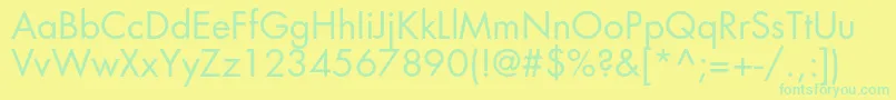 Favoritbookc Font – Green Fonts on Yellow Background