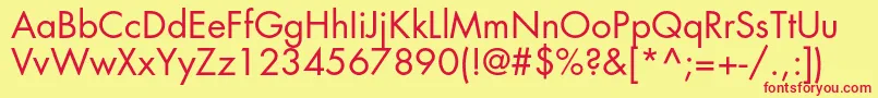 Favoritbookc Font – Red Fonts on Yellow Background